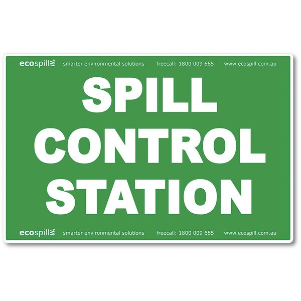 Safety Sign Spill Control Station | Spill Kit Station | Spill Kit Here | SCS Sign | Ecospill